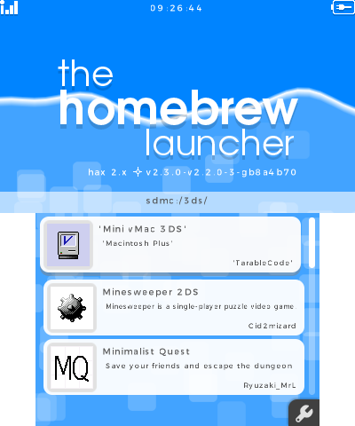 Bemærk nevø Hr The Homebrew Launcher 3DS - GameBrew