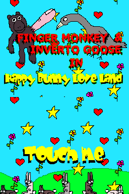 Finger Monkey and Inverto Goose in Happy Bunny Love Land