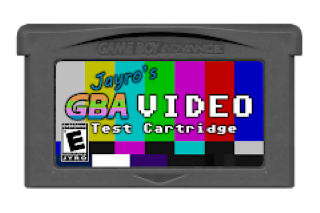 Jayros GBA VIDEO Test Cartridge