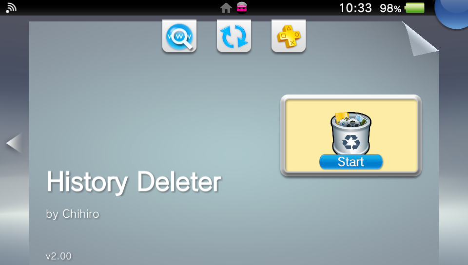 History Deleter Reboot by theheroGAC Vita Vita Homebrew Apps