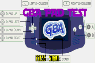 Game Boy Advance D-PAD Test