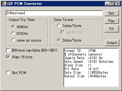 GB PCM Converter