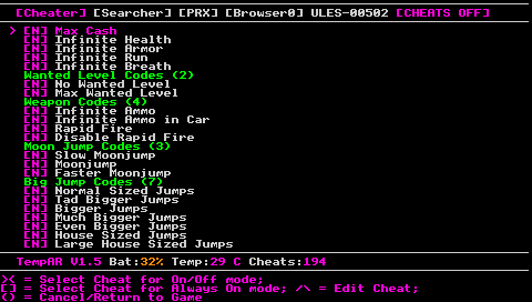 CÓDIGOS CHEATS FOR PPSSPP EMULATOR ANDROID/PC/PS/XBOX