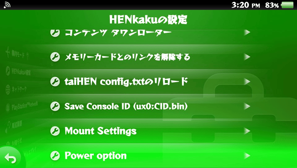 HENkaku Settings Mod Vita Vita Homebrew Apps (Plugins) GameBrew
