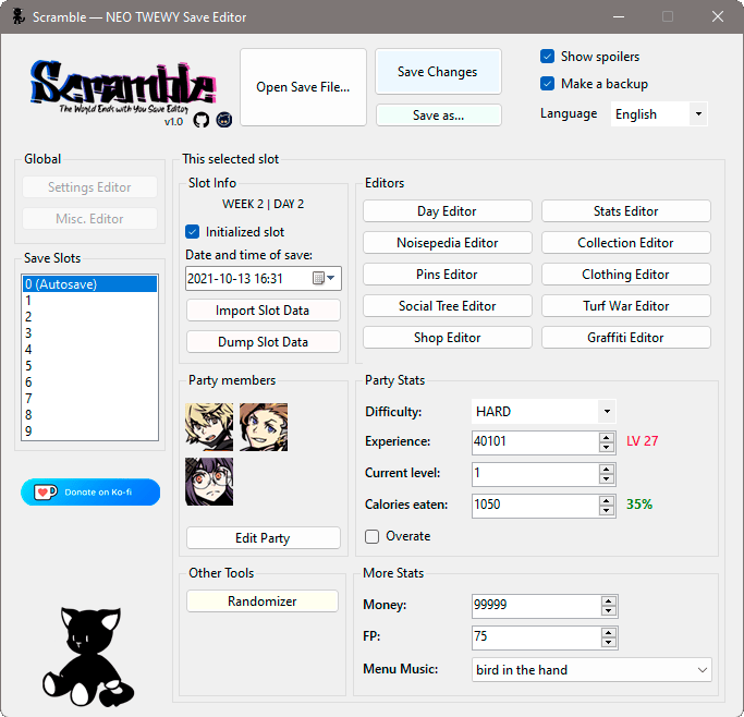 Scramble Save Editor Switch GameBrew