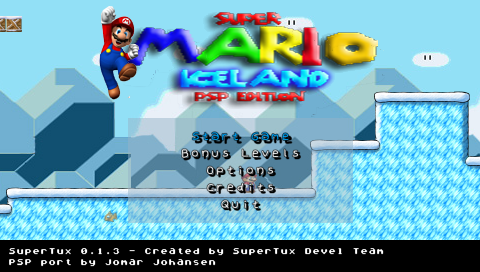 I nåde af Figur kighul Super Mario Bros - Iceland PSP - GameBrew