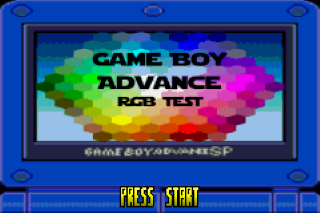 Game Boy Advance RGB Colour Test