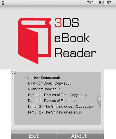 Nintendo 3DS eBook Reader