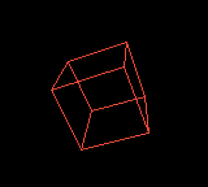 3D wireframe cube