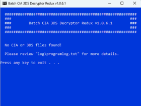 Batch CIA 3DS Decryptor Redux