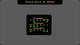 BinaryWatch for PSP