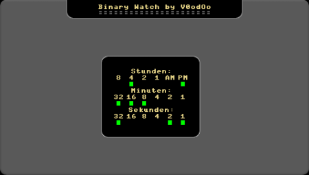 BinaryWatch for PSP