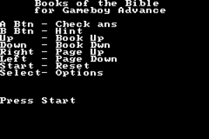 Books of the Bible for Gameboy Advance