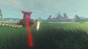 The Legend of Zelda: Breath of the Wild in first person view.