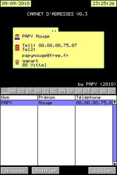 Carnet d'adresse