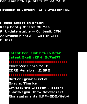 Corbenik CFW Updater - RE