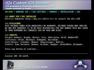 d2x cIOS Installer