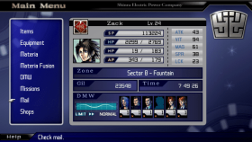 Final Fantasy VII: Crisis Core HD HUD