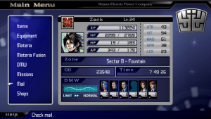 Final Fantasy VII: Crisis Core HD HUD