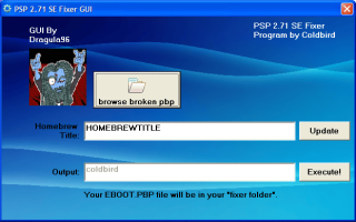 PSP 2.71 Homebrew Fixer GUI