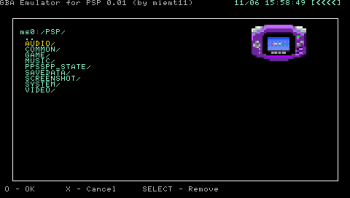 GBA Emulator for PSP