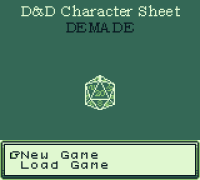 D&D Character Sheet Demake Psy #Tool
