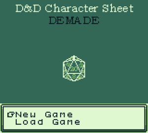 D&amp;D Character Sheet Demake