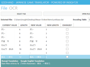 GodHand - Japanese Game Translator