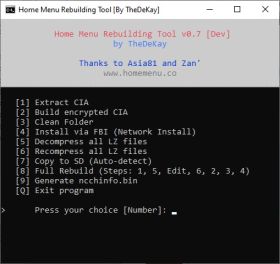 Home Menu Rebuilding Tool (HMRT)