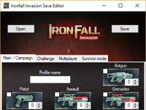 Ironfall Invasion Save Editor