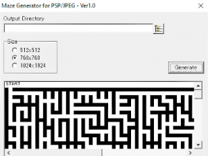 Maze Generator for PSP/JPEG