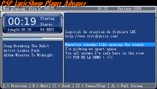 PSP LyricShow Player Advance
