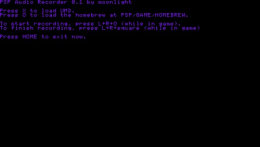 PSP Audio Recorder