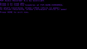 PSP Audio Recorder