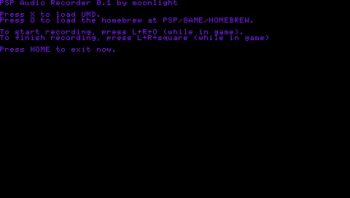 PSP Audio Recorder