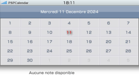 PSPCalendar