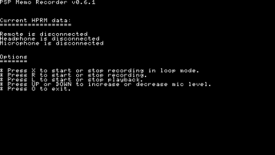 PSP Memo Recorder