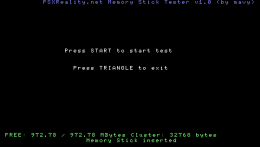 PSXReality Memory Stick Tester