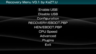 Recovery Menu T.U