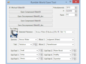 Pokemon Rumble World Diamonds/P Tool