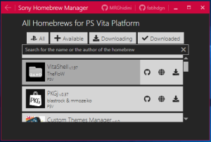 Sony Homebrew Manager