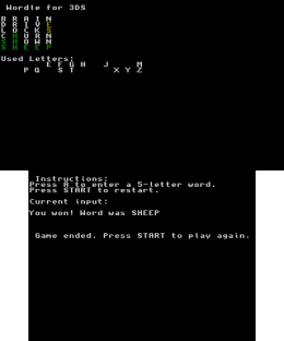 Wordle Terminal 3DS